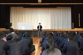 大淀高校で講演しました