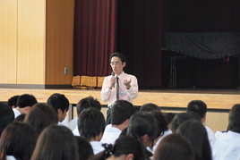 県立二階堂高校1年生にキャリア講演を行いました
