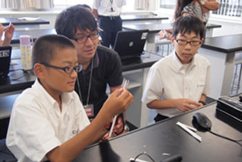 【中学校】奈良先端科学技術大学院大学による中学１年生理科実習を行いました