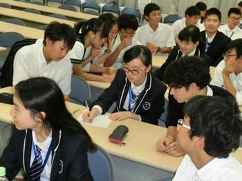 【高校】中国訪日団　来校