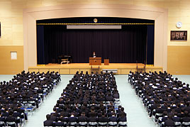 第3学期終業式、ミドル課程修了式、中学校卒業式を行いました
