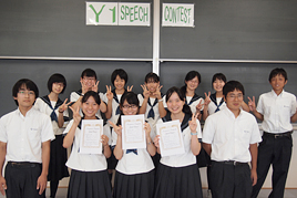 【中学校】英語スピーチコンテストを行いました