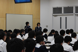 【中学校】中学1年生　自転車交通安全教室を行いました