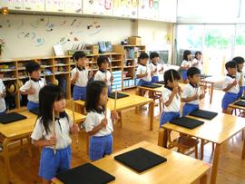 【幼稚園】マーチング教室を行いました