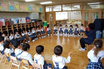 年少の子どもたちが初登園しました