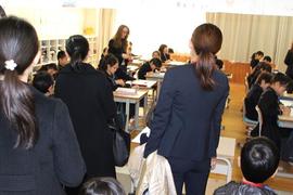 冬の授業見学会&給食試食会を行いました