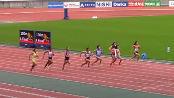 全国中学生陸上競技大会１００ｍ優勝！！(校長ブログより)