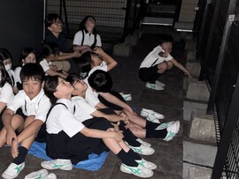Ｐ４生の天体デビュー！夜の学校で「天体観望会」