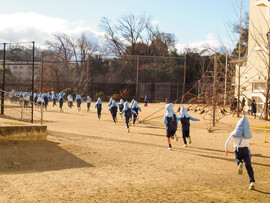小中高合同地震防火避難訓練を行いました