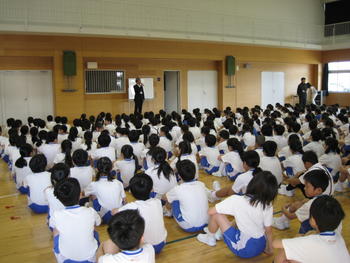 【古川】P朝礼④・P1保護者給食試食会