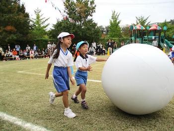 P1幼稚園ミニ運動会参加