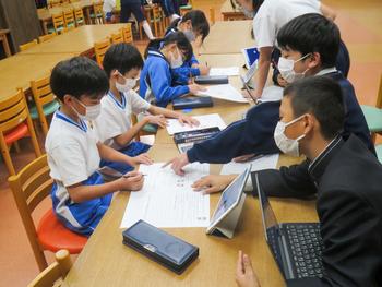 Ｍ２(小学6年)生からＰ３(小学3)生への情報モラル教室