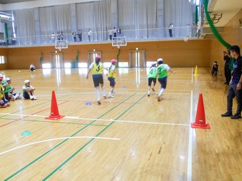 力いっぱい、体育参観
