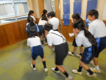 幼小中高合同防火避難訓練
