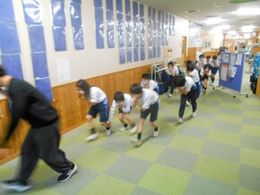 幼小中高合同防火避難訓練