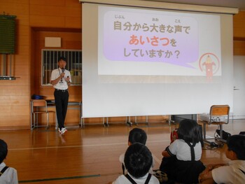 1学期最後の全校朝礼