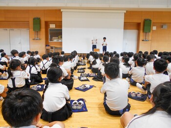 1学期最後の全校朝礼