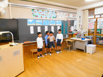 　「くじらぐも」音読発表会