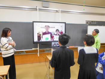 ハワイの姉妹校とのオンライン交流