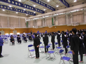 卒業式練習始まる！