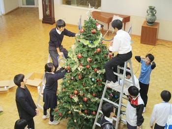 クリスマスツリー設置