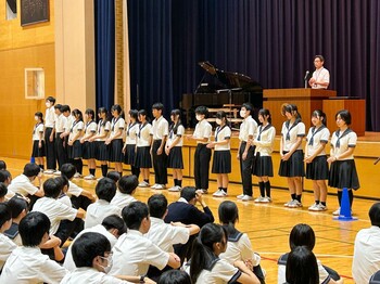 1学期終業式、賞状伝達、壮行会を行いました
