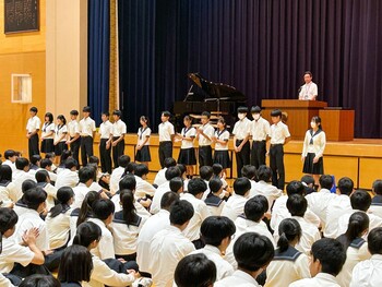 1学期終業式、賞状伝達、壮行会を行いました
