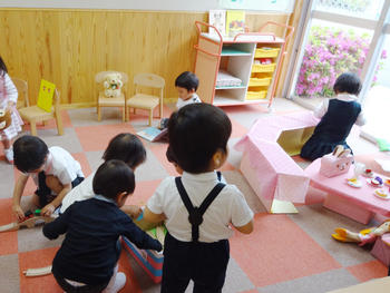 【西田】2歳児保育 いちご組 入会式