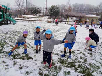 この冬初の積雪でした！