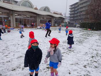 この冬初の積雪でした！