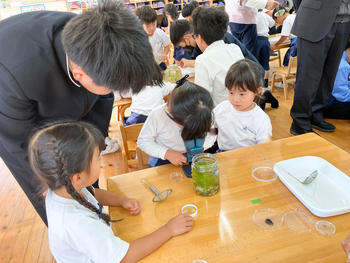 水中の生き物調査隊