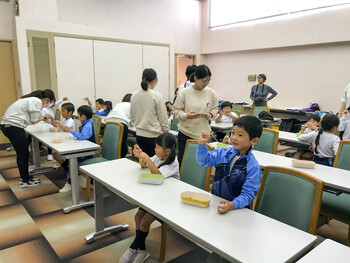 年長組お泊り保育　１日目